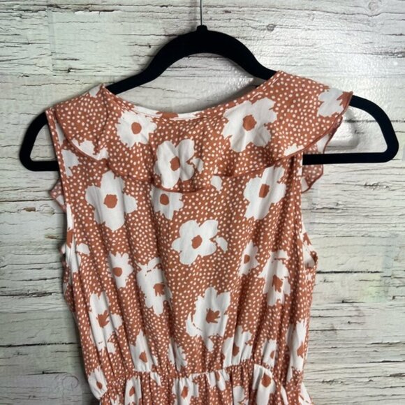 Hello MIZ Orange and White High Low Dress - Picture 5 of 7